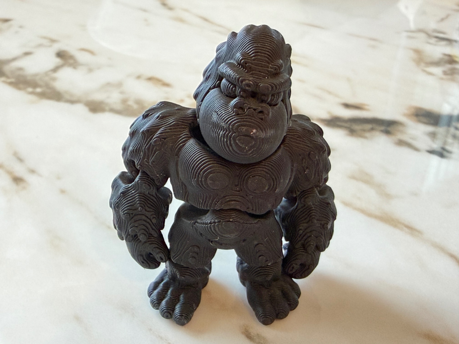 Silverback — Poseable gorilla with textured fur lines