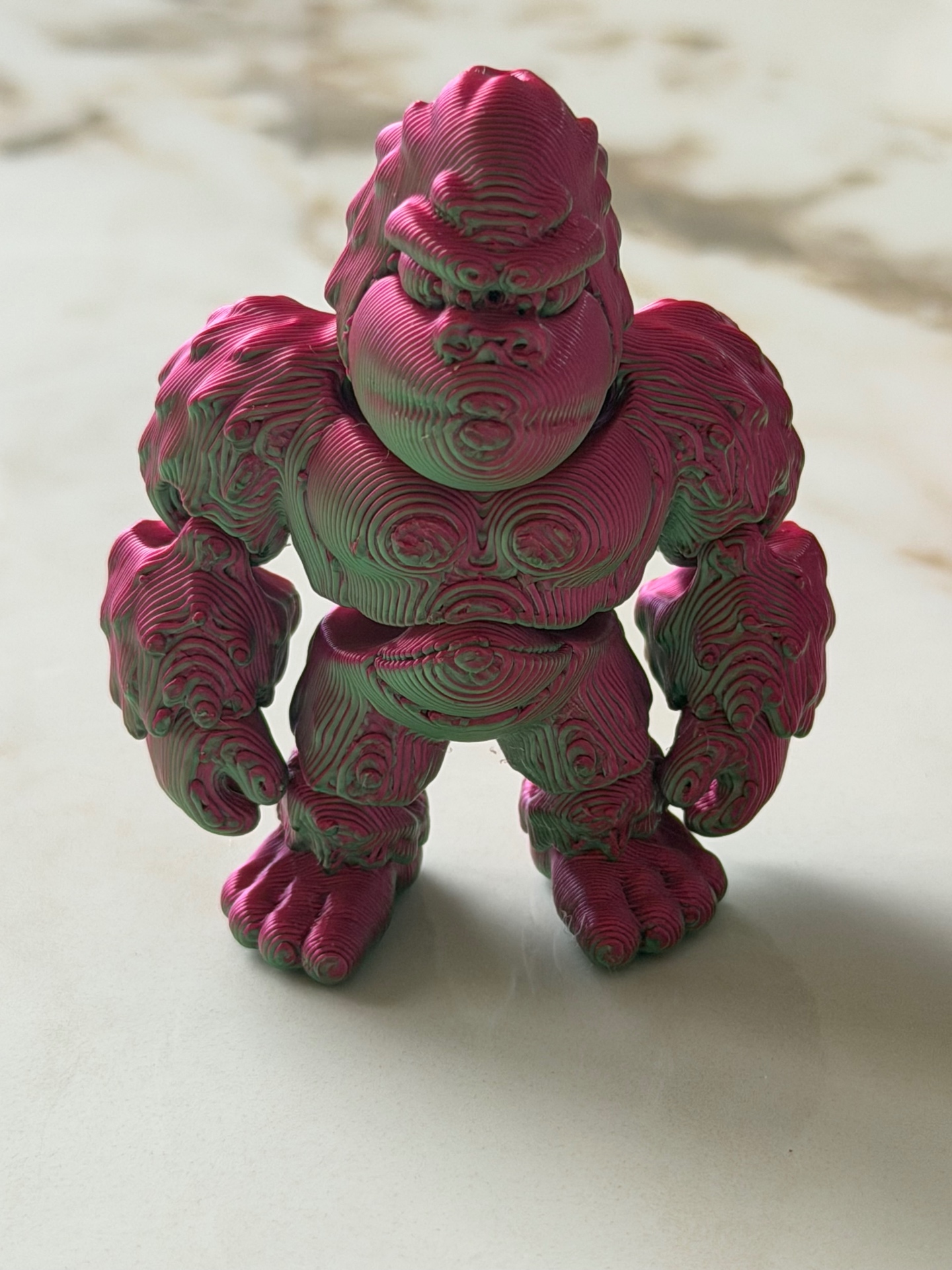 Big Boss Gorilla — Bold pink-and-green articulated gorilla
